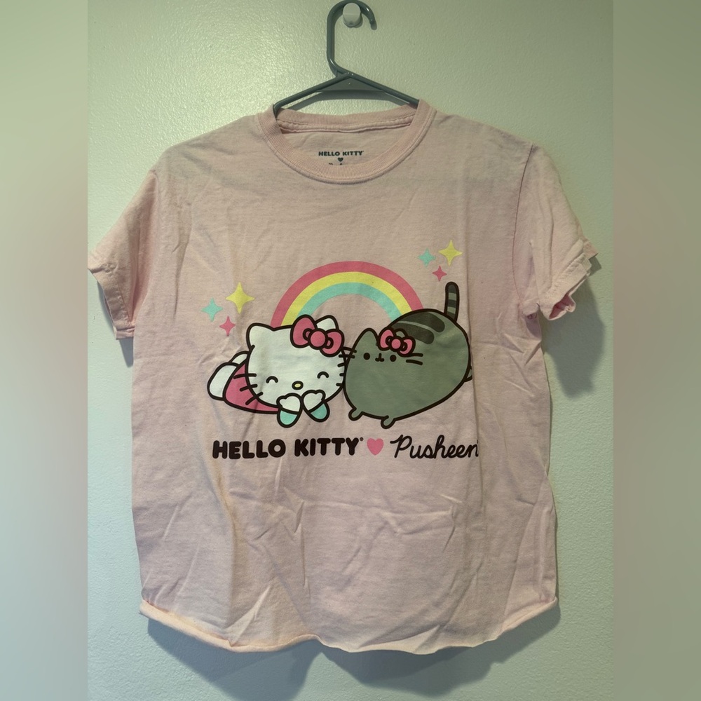 Hello Kitty x Pusheen Cropped T Shirt
